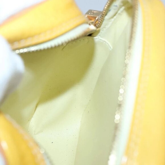 LOUIS VUITTON Monogram Vernis Wooster Bag Lime Yellow M91075 LV Auth ep9753 - Picture 3 of 16